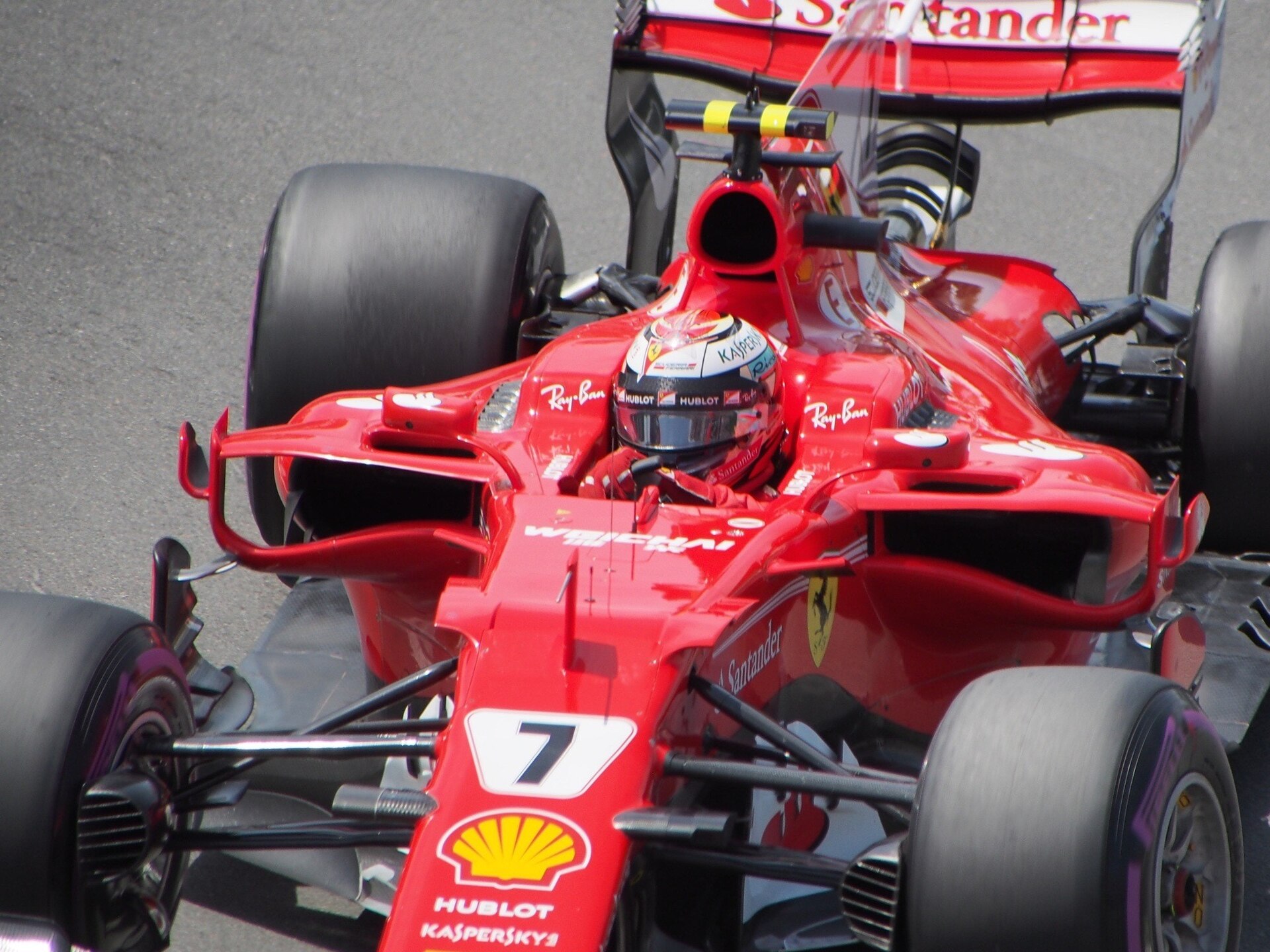 Monoplace de Formule 1 en course